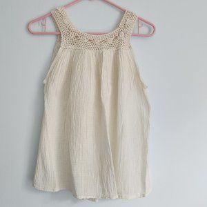 Off-white summer crochet top